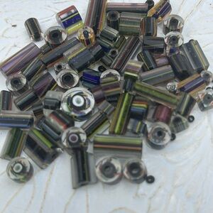 Multicolor Glass Furnace Cane Beads - Crafting Jewelry Supplies